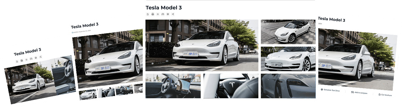 Image Gallery Elementor widget for car listings
