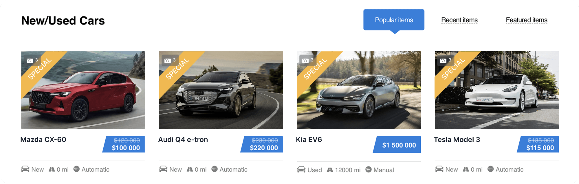 Listings grid tabs Elementor widget