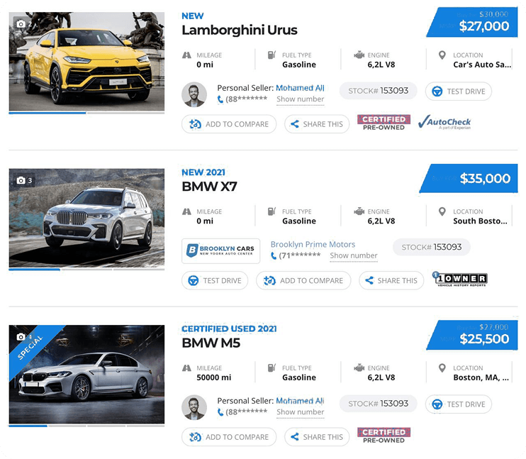 Listings Inventory Elementor widget