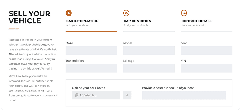 Sell Your Car Elementor widget