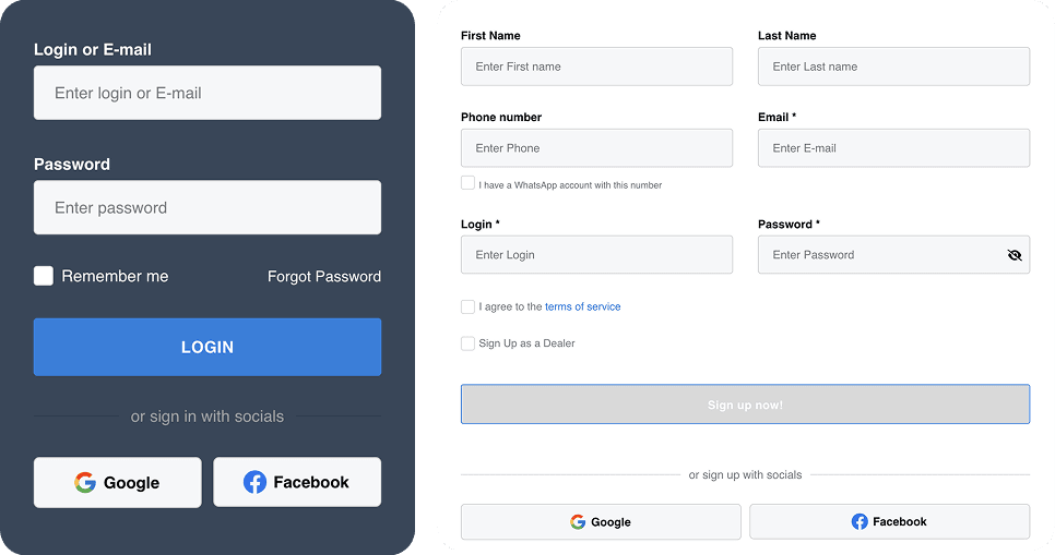 Social login Elementor widget