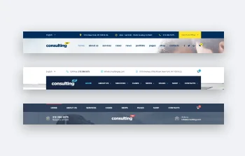 Consulting Header and footer setup