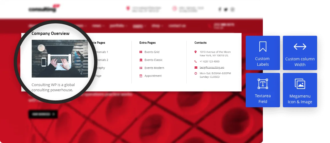 Mega Menu Item Options