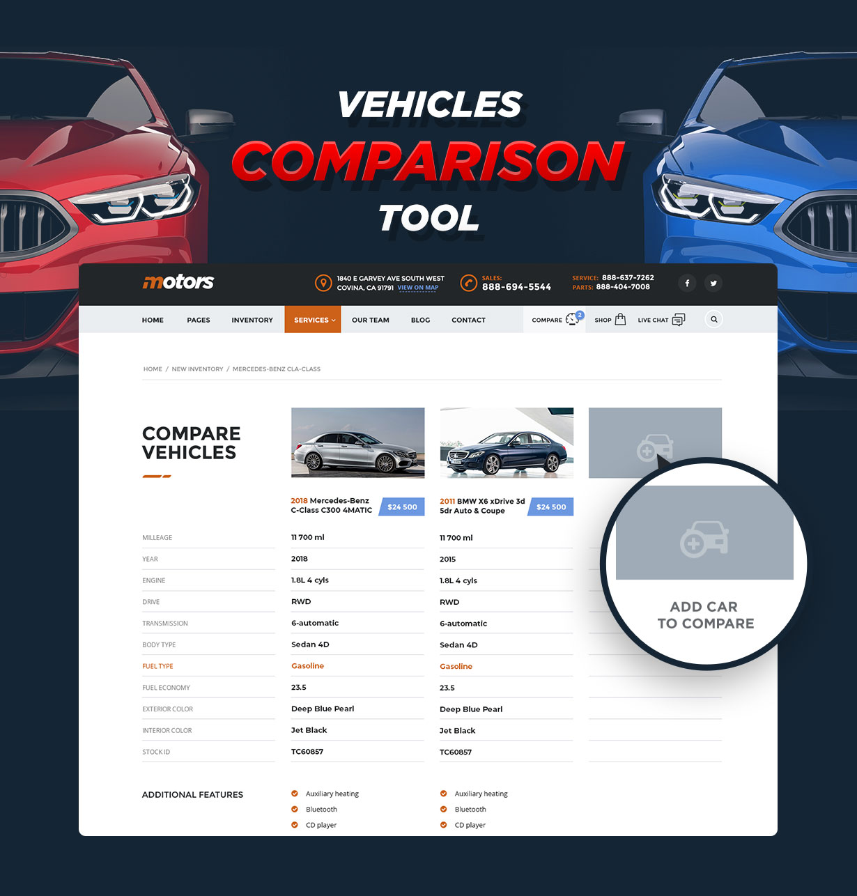 Motors – Car Dealer, Rental & Listing WordPress theme