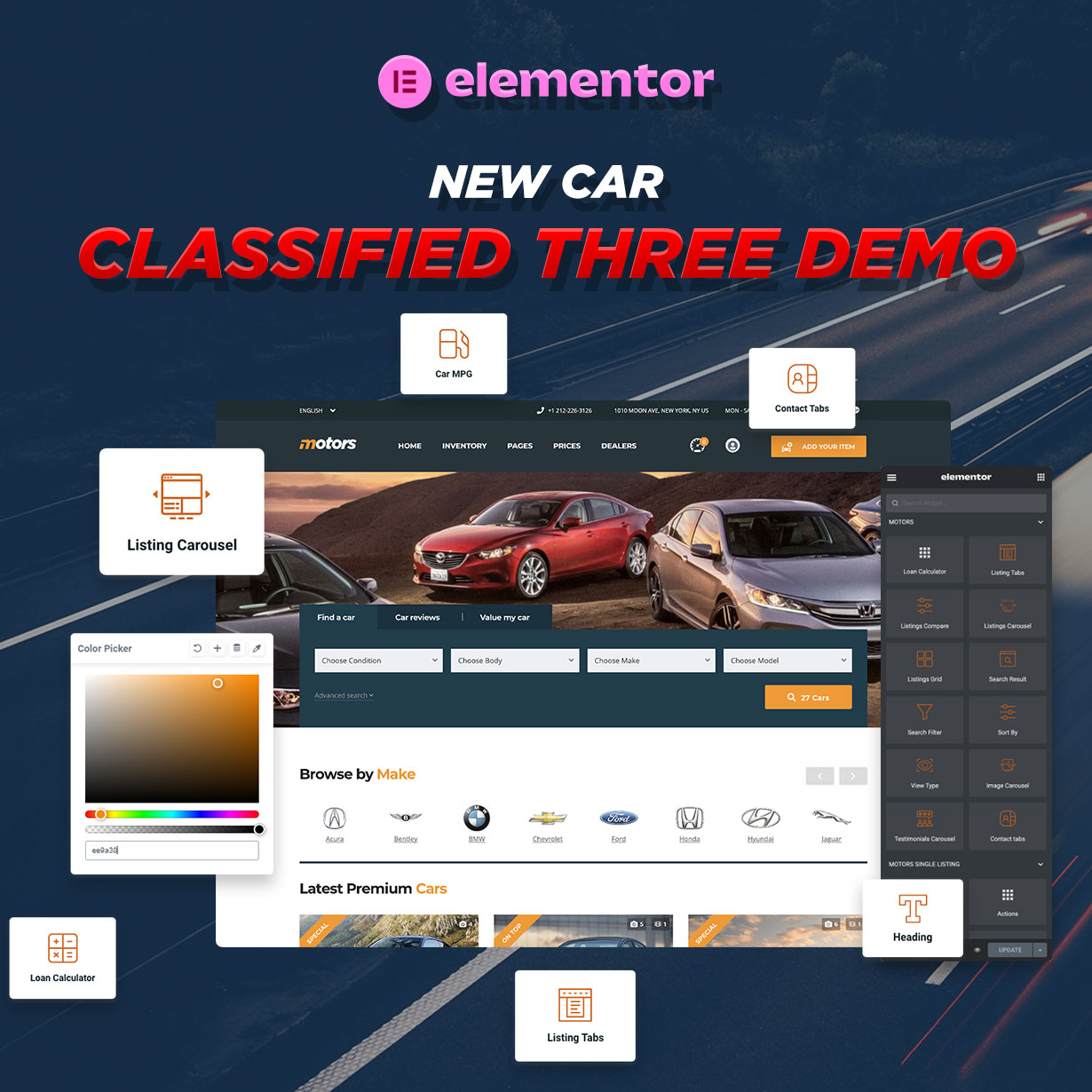 Motors - Tema de WordPress para concesionarios, alquileres y anuncios de coches - 1