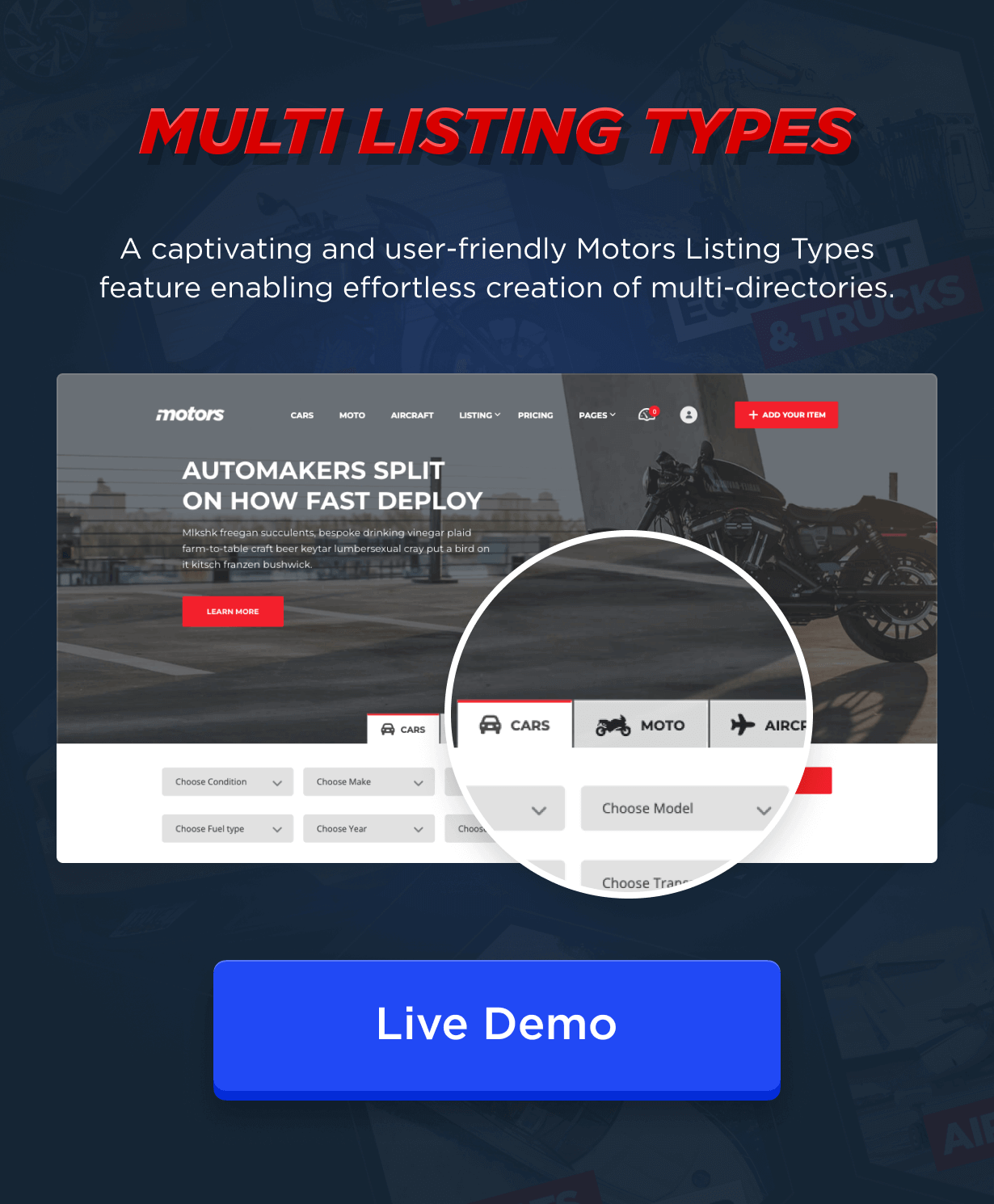 Motors - Car Dealer, Rental & Listing WordPress theme - 16