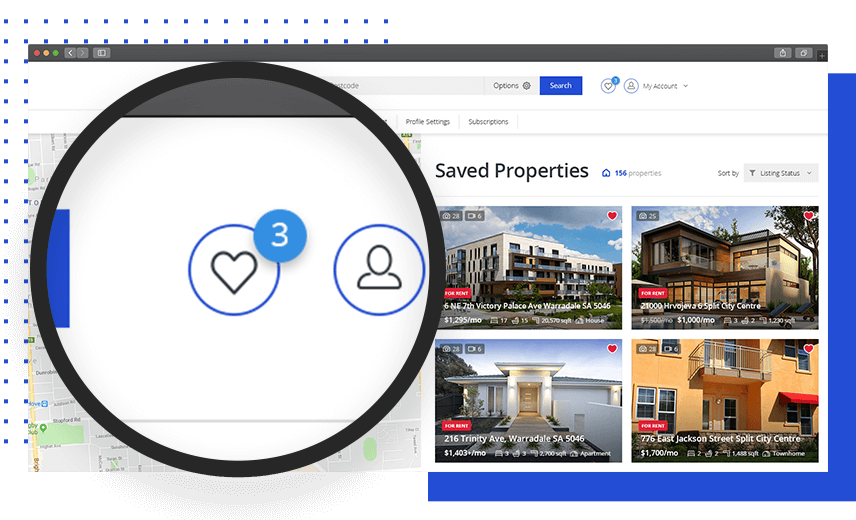 Saved Properties, Wishlist, Favorites