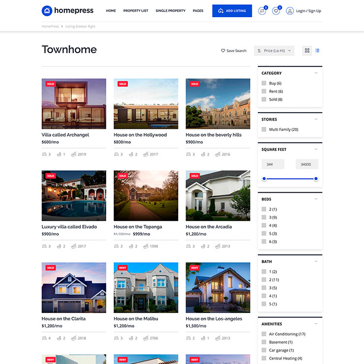 Real estate Template WordPress