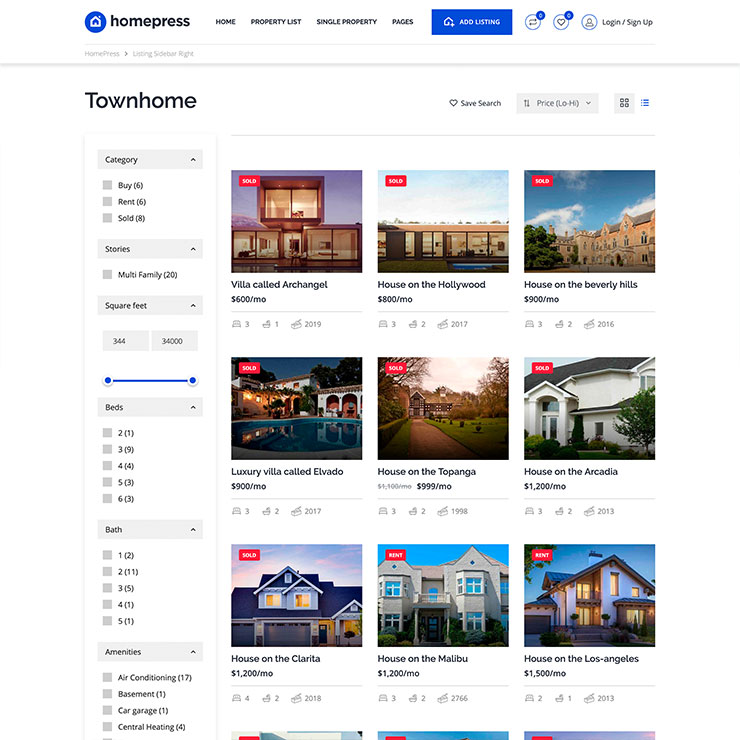 Real estate Website Themes