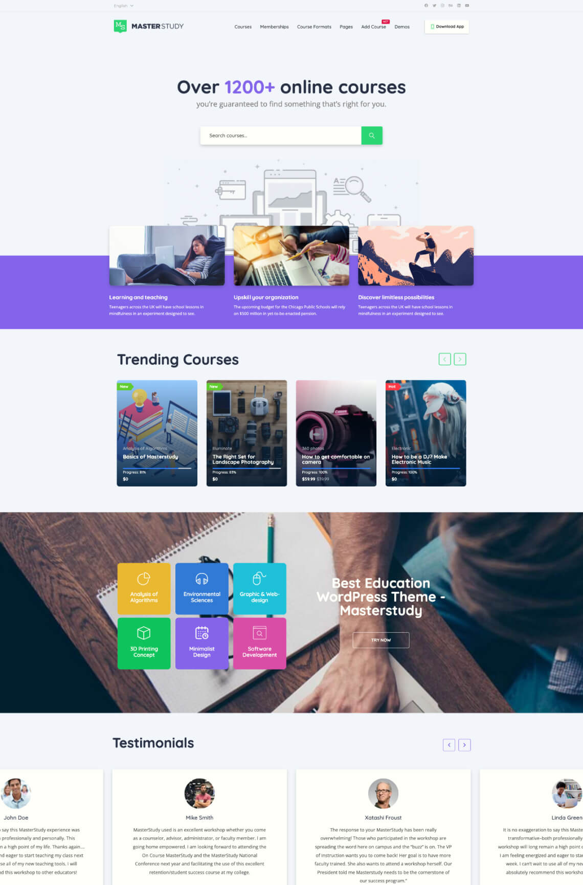 Educational Theme WordPress distance learning