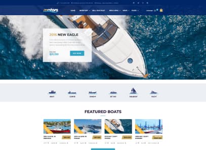 Motors - Car Dealer, Rental & Classifieds WordPress theme demo layout Boats Dealership