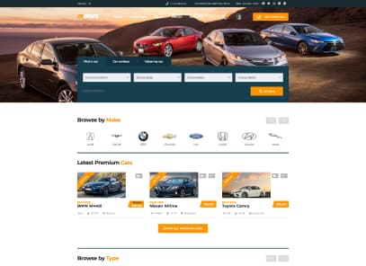 Motors - Car Dealer, Rental & Classifieds WordPress theme demo layout Classified Listing Three