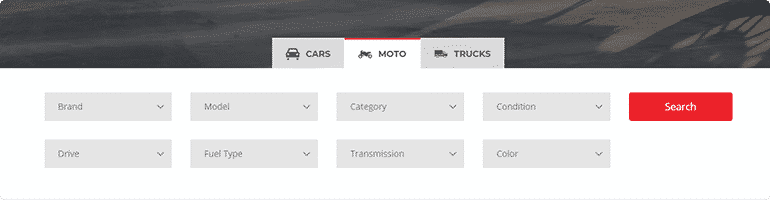 Motors Advanced Search and Filters