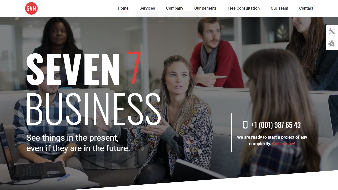 The 7 &ndash; демо бизнес темы WordPress