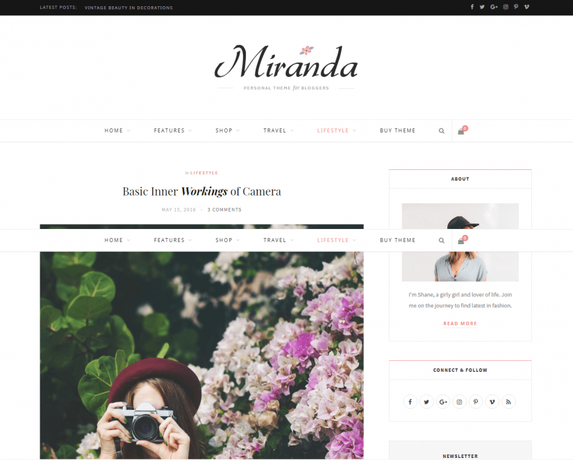 CheerUp &ndash; демо WordPress темы для блога