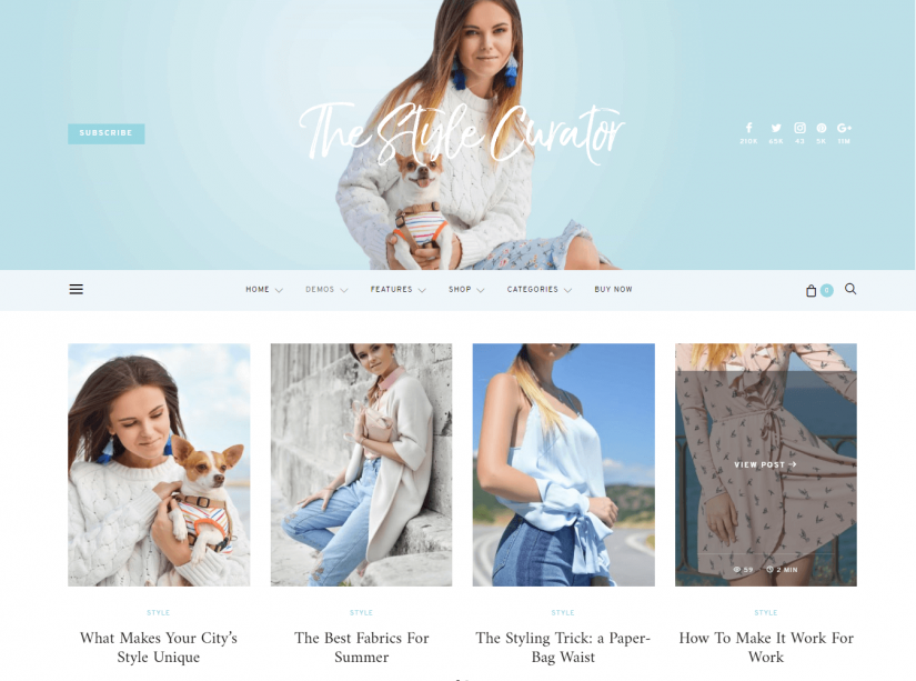 Authentic &ndash; демо WordPress темы для блога