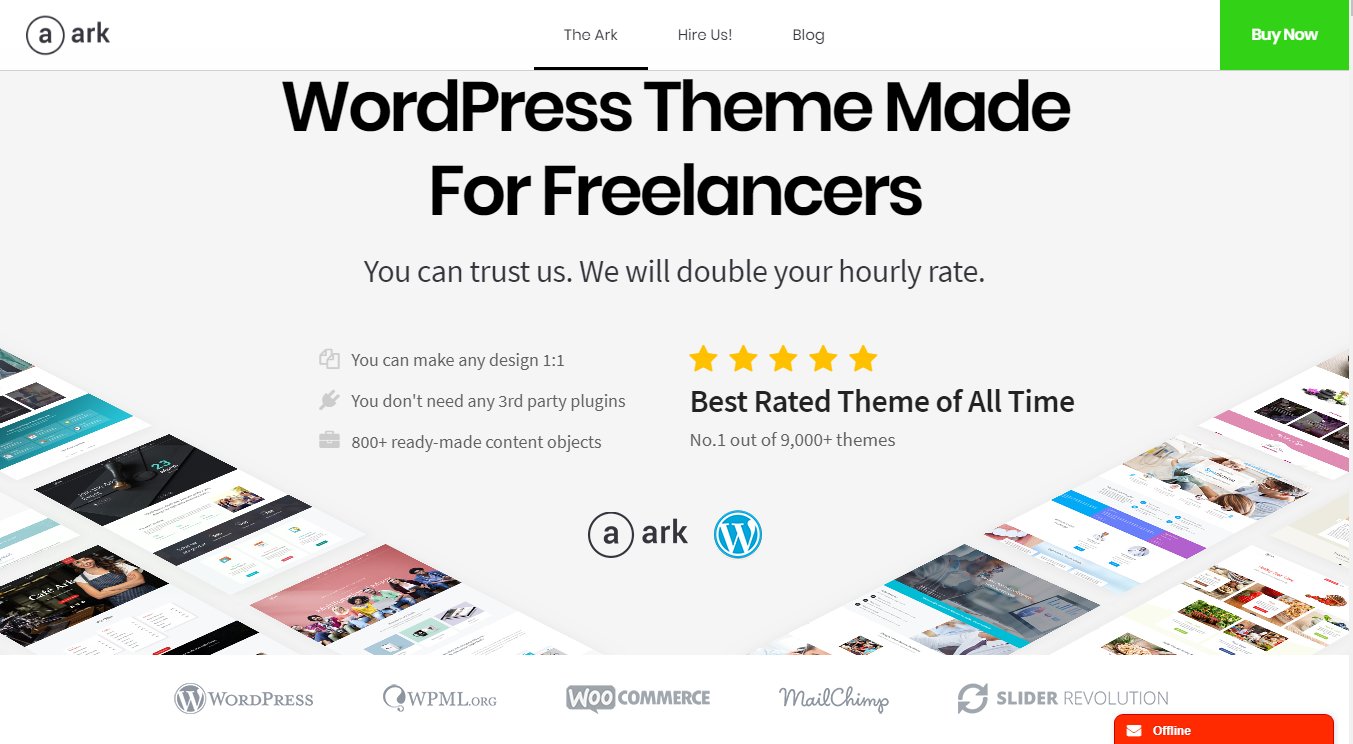 The Ark &ndash; демо бизнес темы WordPress