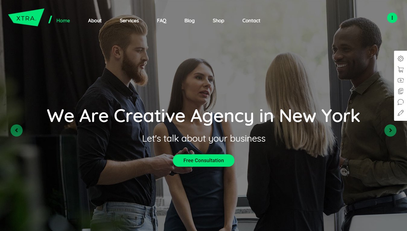 XTRA &ndash; демо бизнес темы WordPress