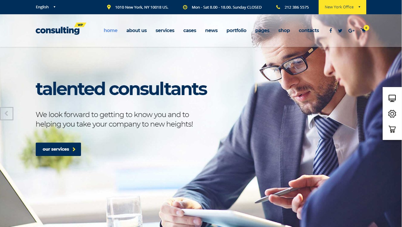 Consulting &ndash; демо бизнес темы WordPress
