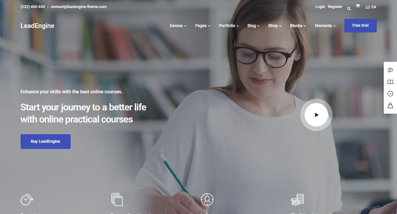 Lead Engine &ndash; демо бизнес темы WordPress