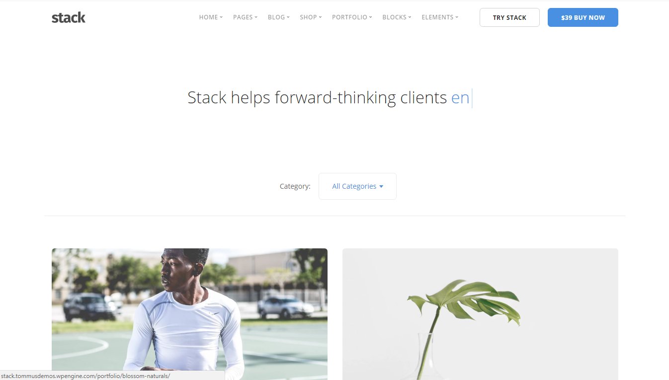 Stack &ndash; демо бизнес темы WordPress