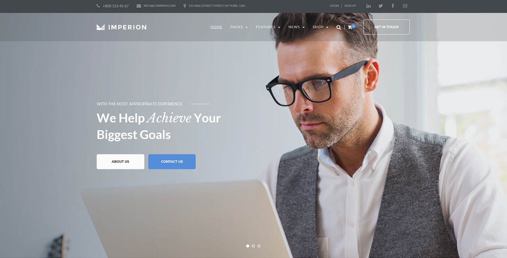 Impresion &ndash; демо бизнес темы WordPress