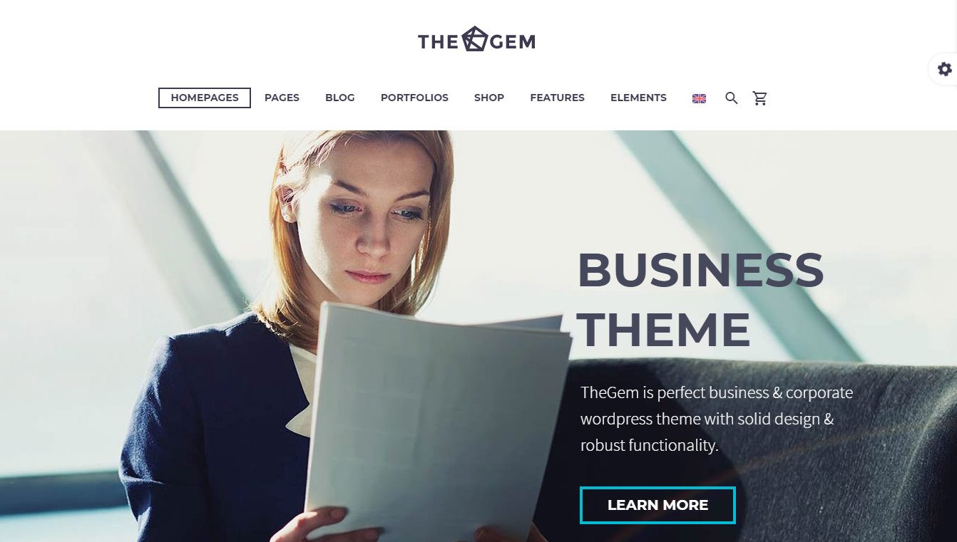 The Gem &ndash; демо бизнес темы WordPress