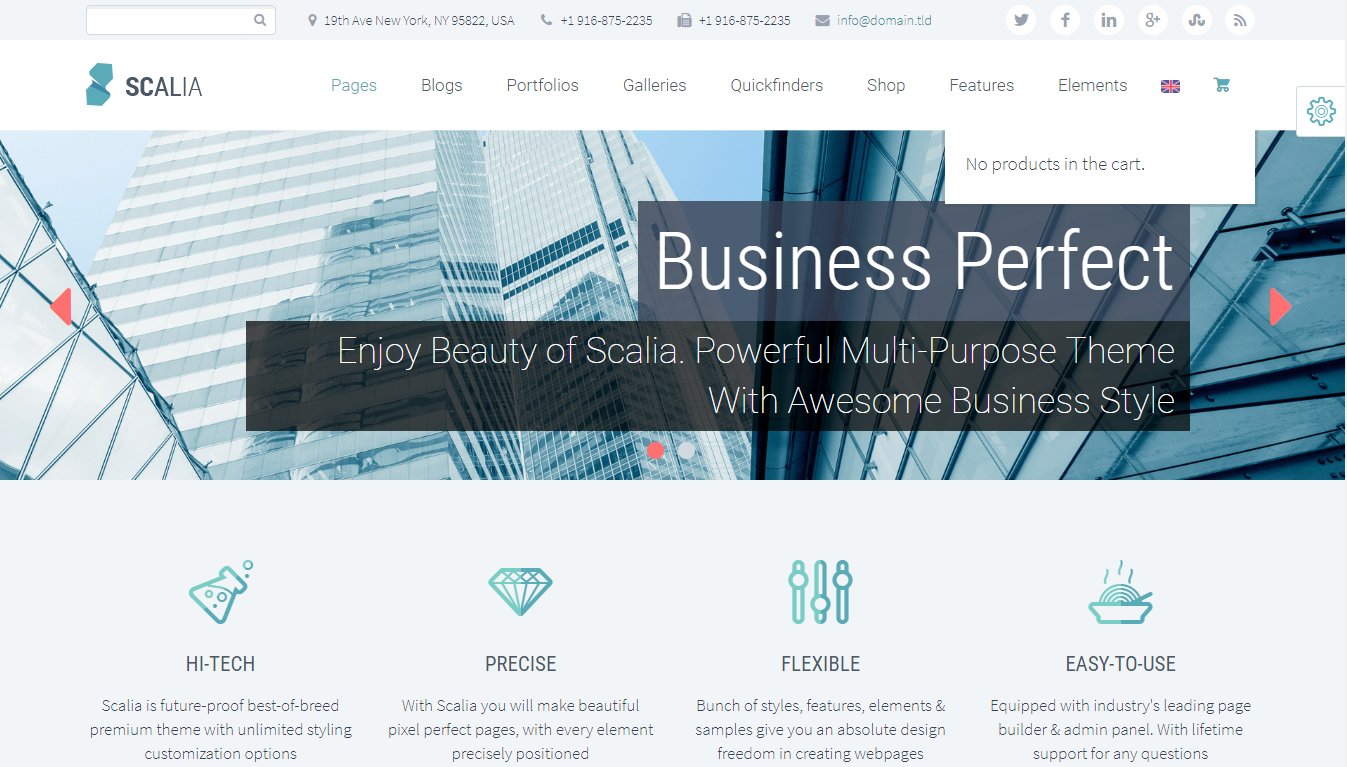 Scalia &ndash; демо бизнес темы WordPress