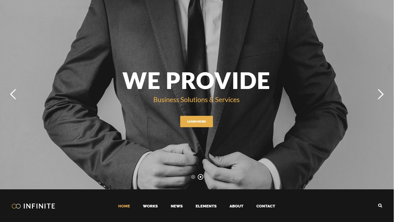 Infinite &ndash; демо бизнес темы WordPress