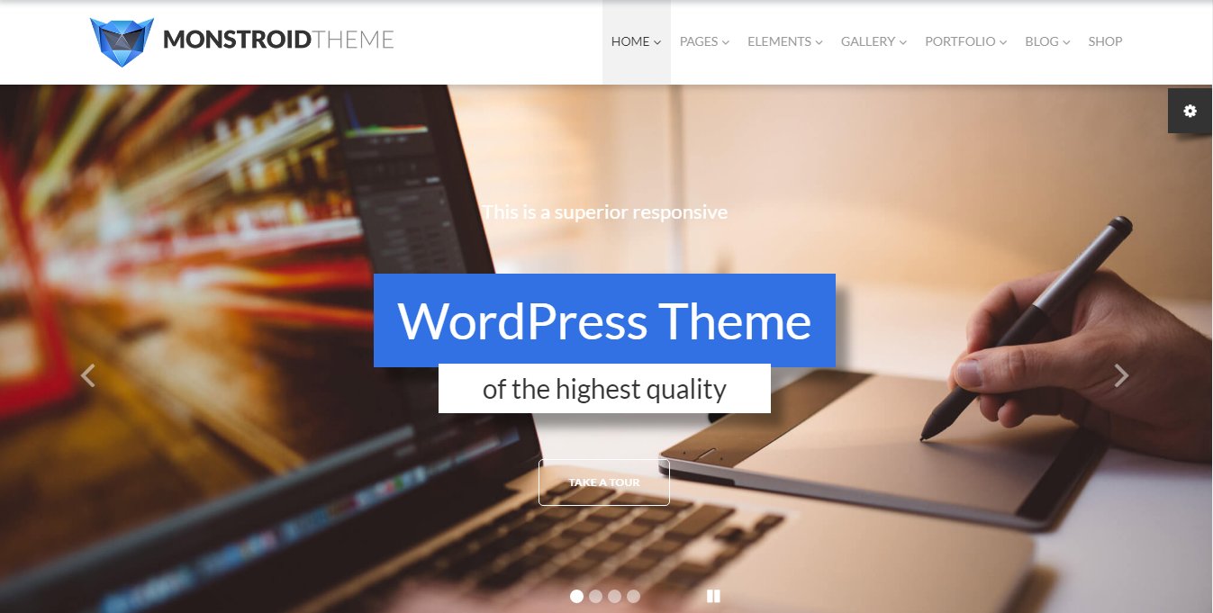 Monstroid &ndash; демо бизнес темы WordPress