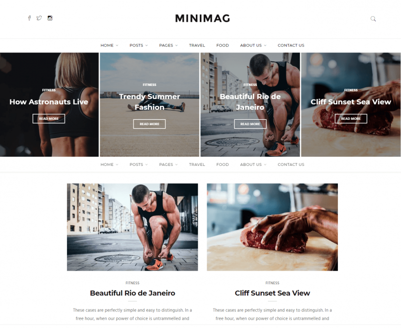 MiniMag &ndash; демо WordPress темы для блога
