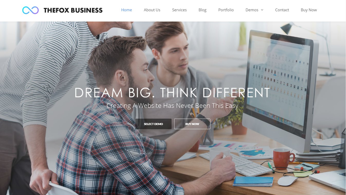 The Fox &ndash; демо бизнес темы WordPress