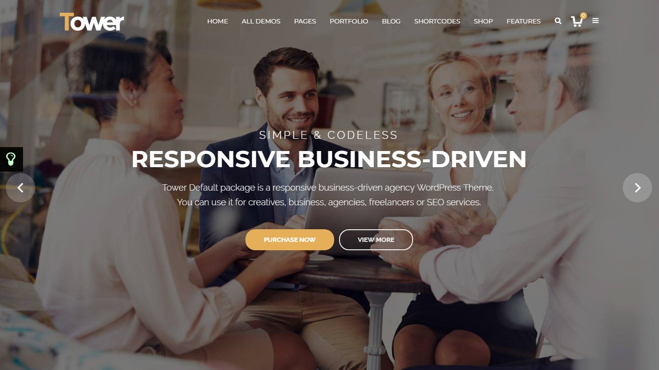 Tower &ndash; демо бизнес темы WordPress