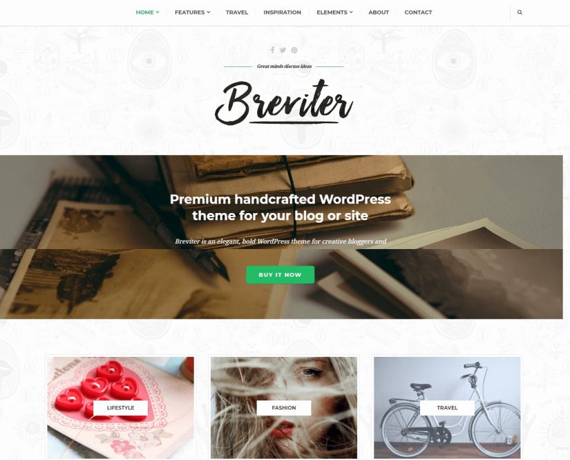 Breviter &ndash; демо WordPress темы для блога