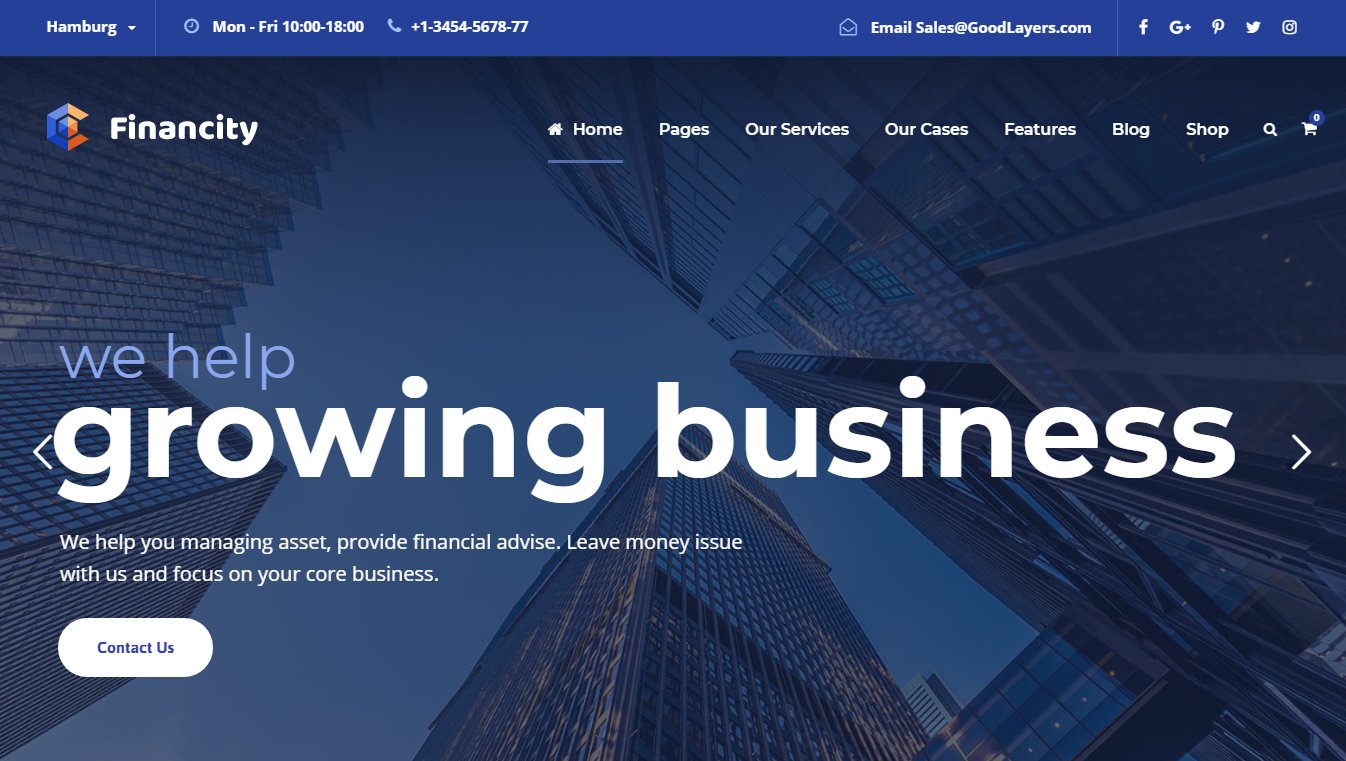 Business wordpress. Financi.