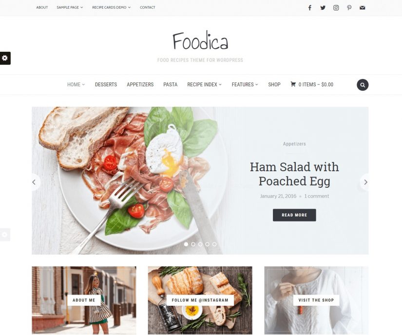 Foodica &ndash; демо WordPress темы для блога