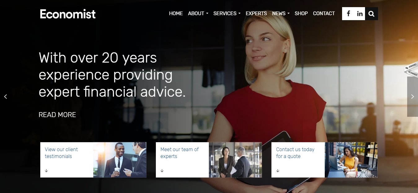Economist &ndash; демо бизнес темы WordPress