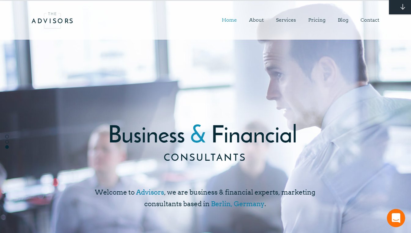 The Advisor &ndash; демо бизнес темы WordPress