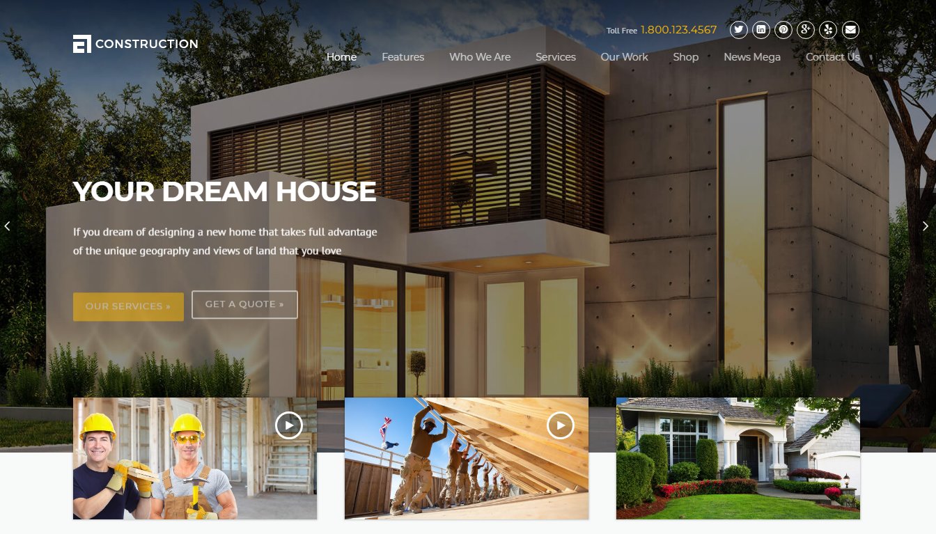 Construction &ndash; демо бизнес темы WordPress