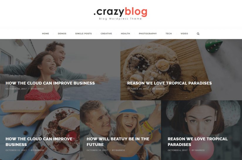 CrazyBlog &ndash; демо WordPress темы для блога