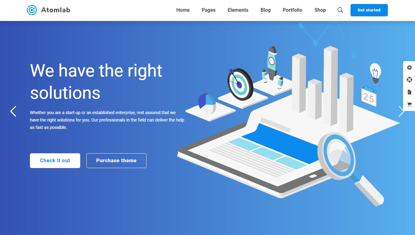 Atomlab &ndash; демо бизнес темы WordPress