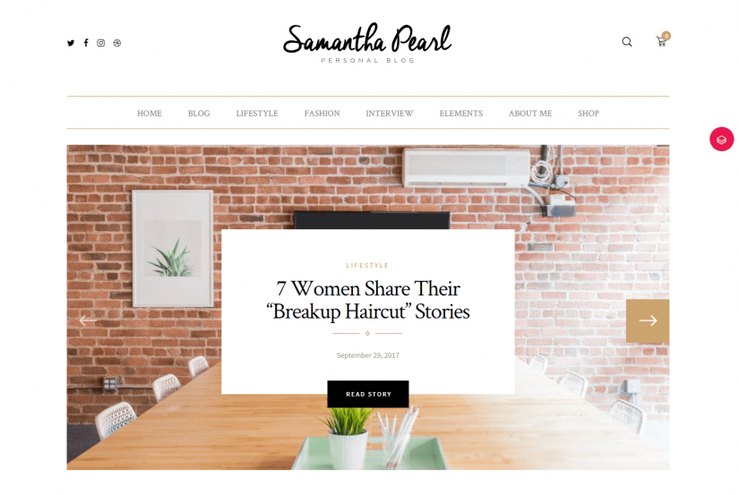 Pearl &ndash; демо WordPress темы для блога