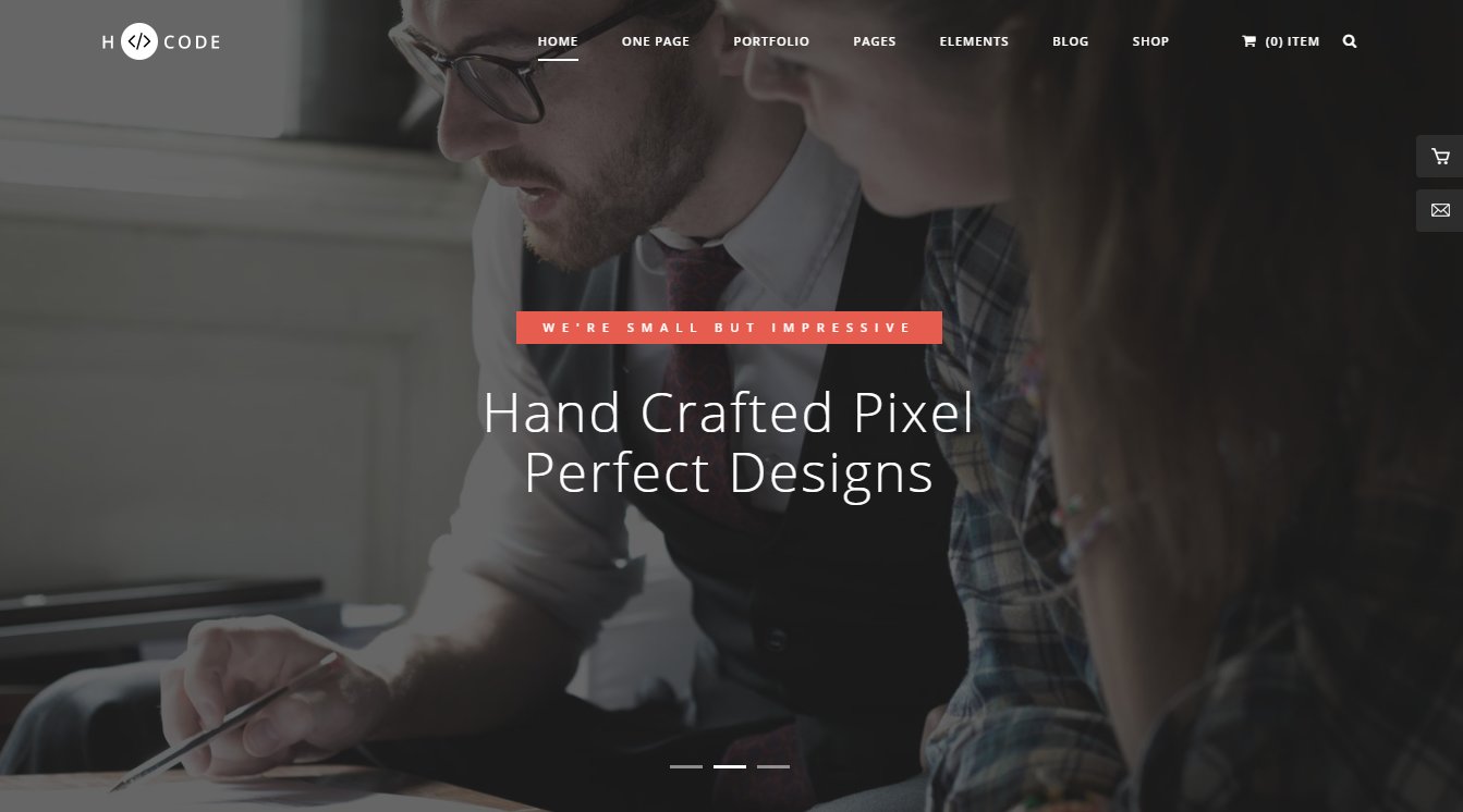 HCode &ndash; демо бизнес темы WordPress