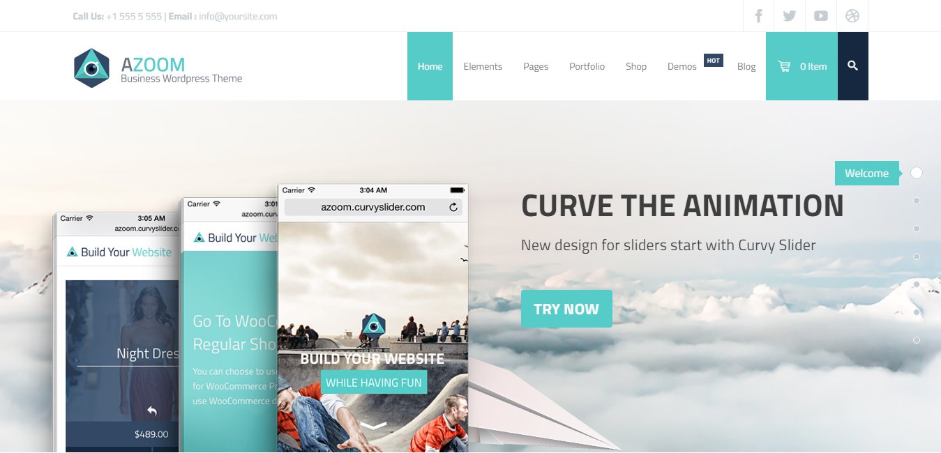 Azoom &ndash; демо бизнес темы WordPress