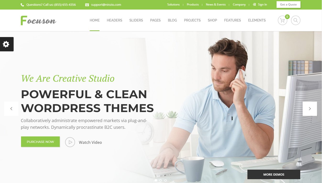 Focuson &ndash; демо бизнес темы WordPress