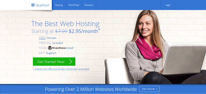 провайдер Bluehost для блога на WordPress