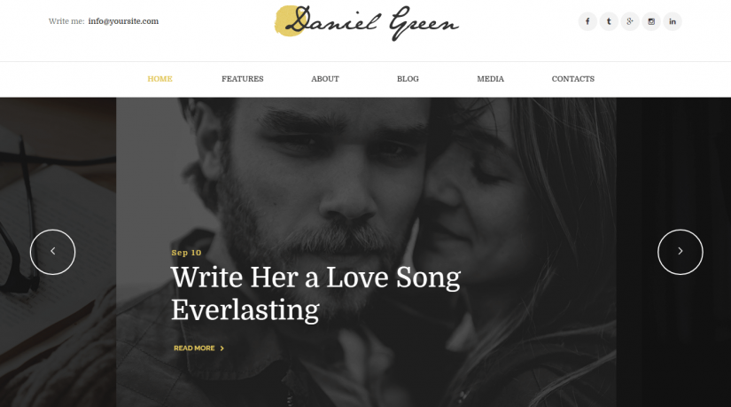 Writer &ndash; демо WordPress темы для блога