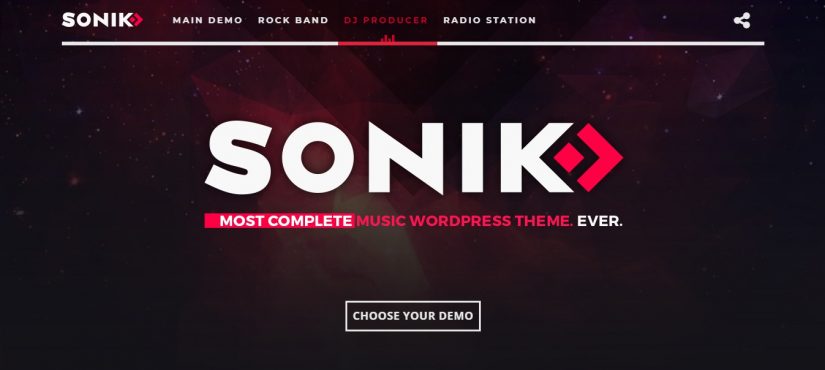 Sonik &ndash; WordPress тема для сайта музыкальной группы