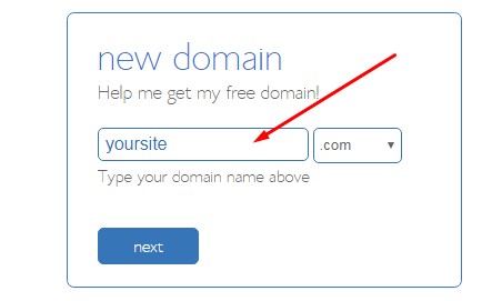 введите домен для вашего блога на WordPress