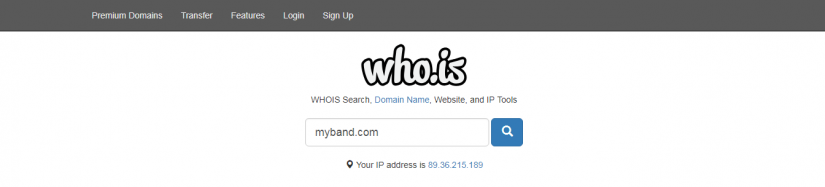 WhoIs - сервис для проверки доменов
